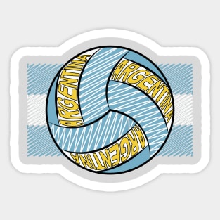 Argentina Volleyball Art Sticker